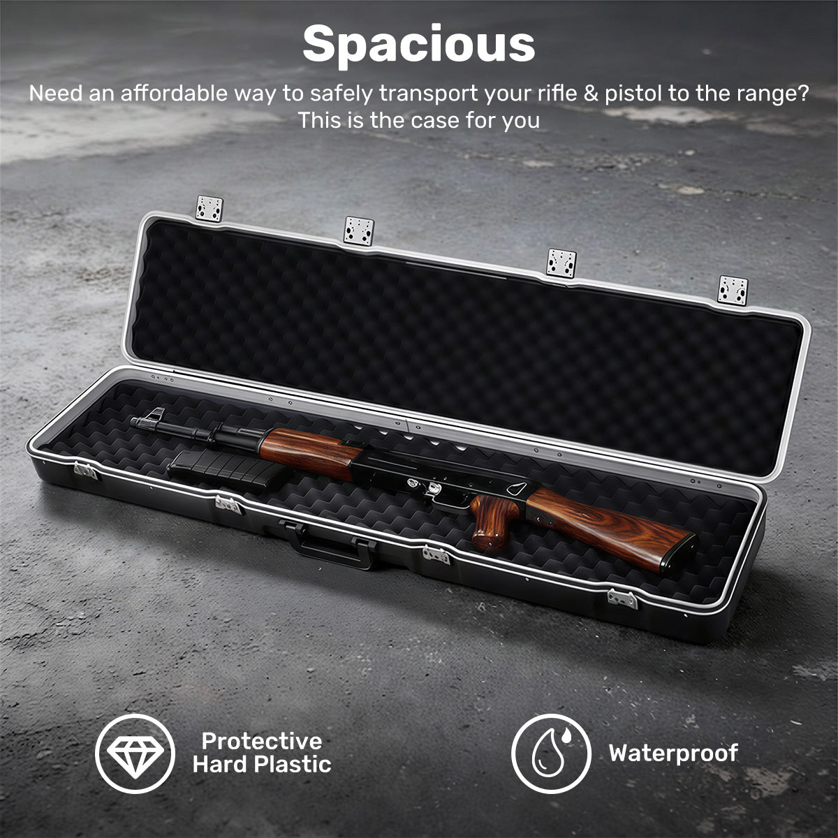 1228 Rifle Case, Long Gun Hard Shell Storage Vault - Blacksmith