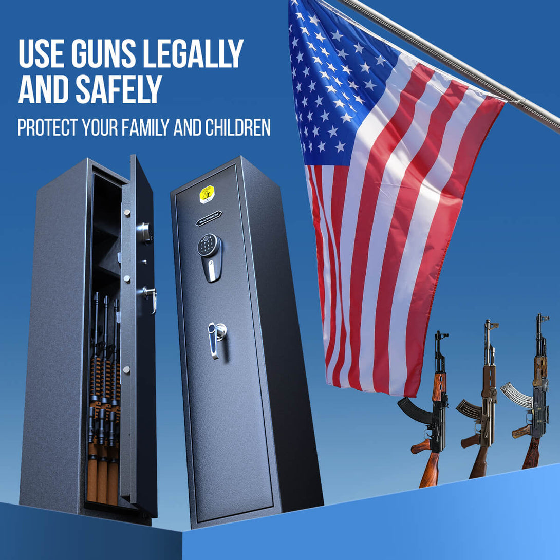 Safety Click Rifle SF0106 Rifle Safe, 6 Long Gun Fingerprints - BlackSmith – Blacksmith