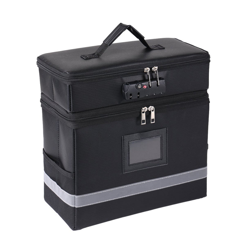 Blacksmith BG0302 File Box, Fireproof 2 Layer Collapsible Bag with Lock