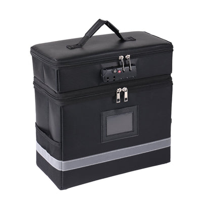 Blacksmith BG0302 File Box, Fireproof 2 Layer Collapsible Bag with Lock