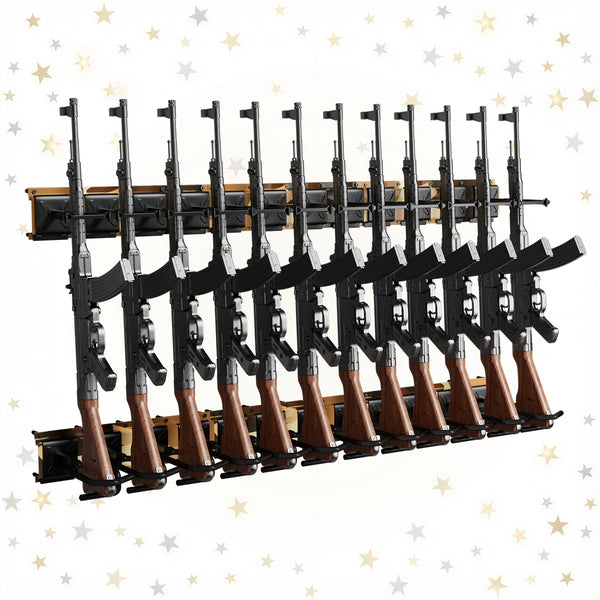 GR1201 Rifle Racks, 12 Long Gun Wall-mounted Adjustable