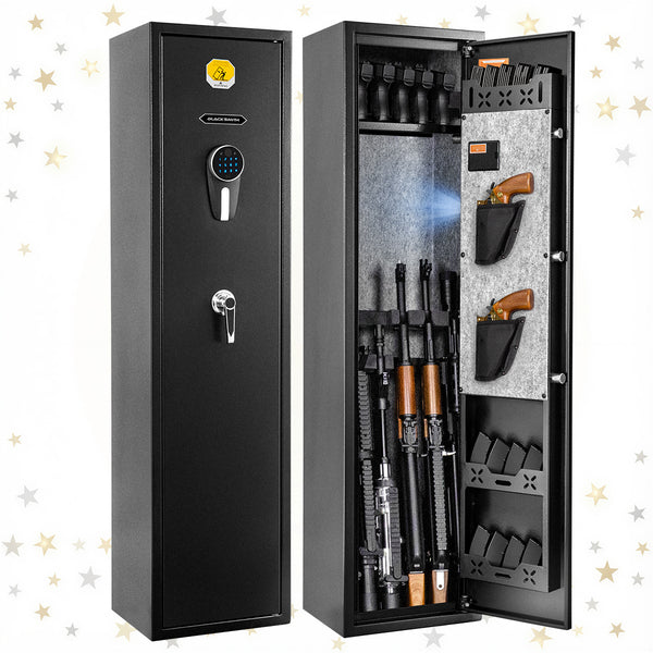 SE0106 Rifle Safe, 6 Long Gun Cabinet with Digital Panel