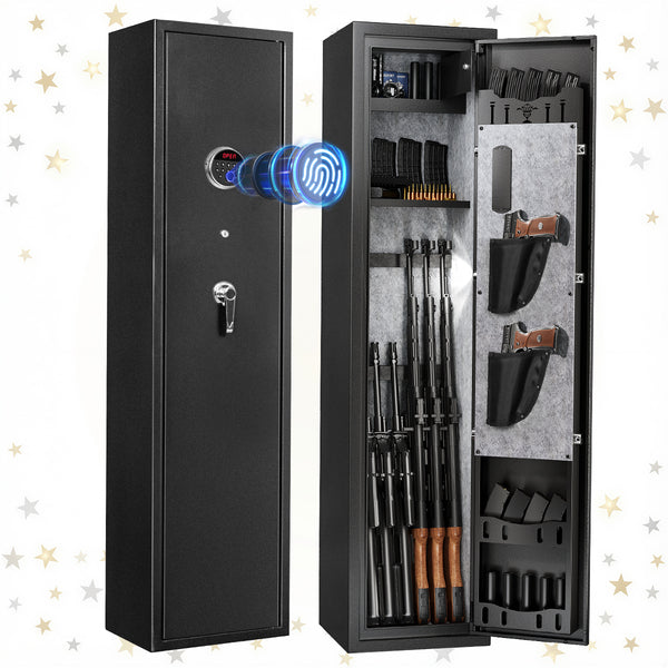 SF0106 Rifle Safe, 6 Long Gun Cabinet with Fingerprints