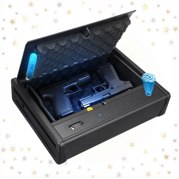 SF0201 Pistols Safe, Bedside Gun Box with Fingerprints