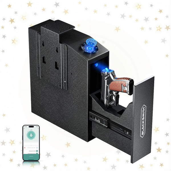 SF0203 Pro Pistol Safe, Slider Fingerprint APP Quick Access