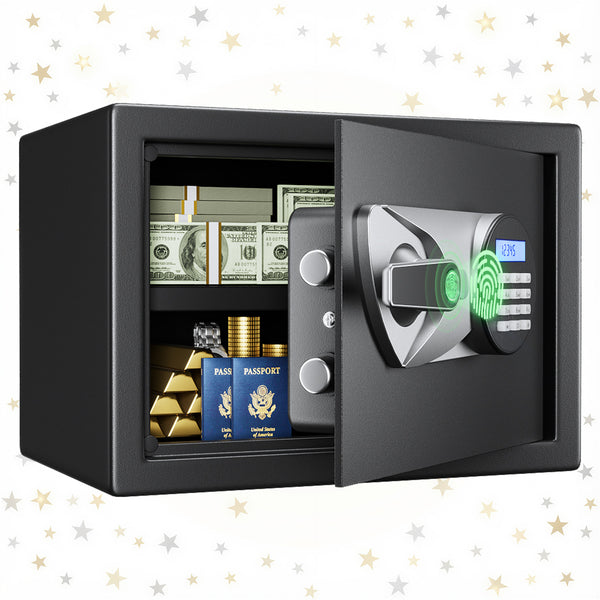 SF0602 Home Safe, 1.0 Cu Ft Fingerprint Alloy Steel Lock