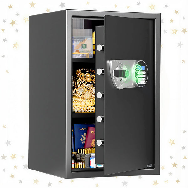 SF0606 Home Safe, 2.2 Cu Ft Fingerprint Digital Lock Box