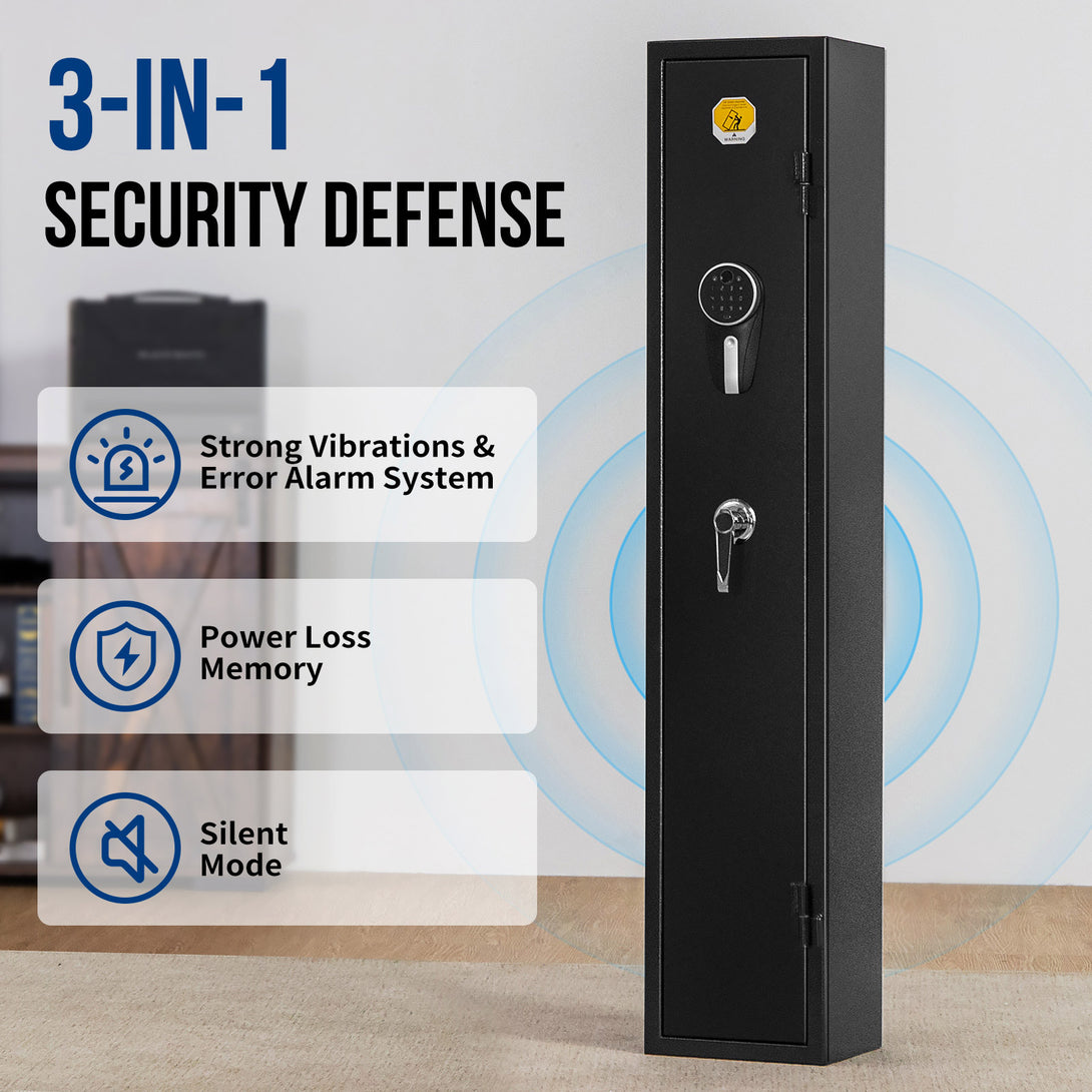Pro-SF0103 Rifle Safe, 3 Long Gun Fingerprints- Blacksmith