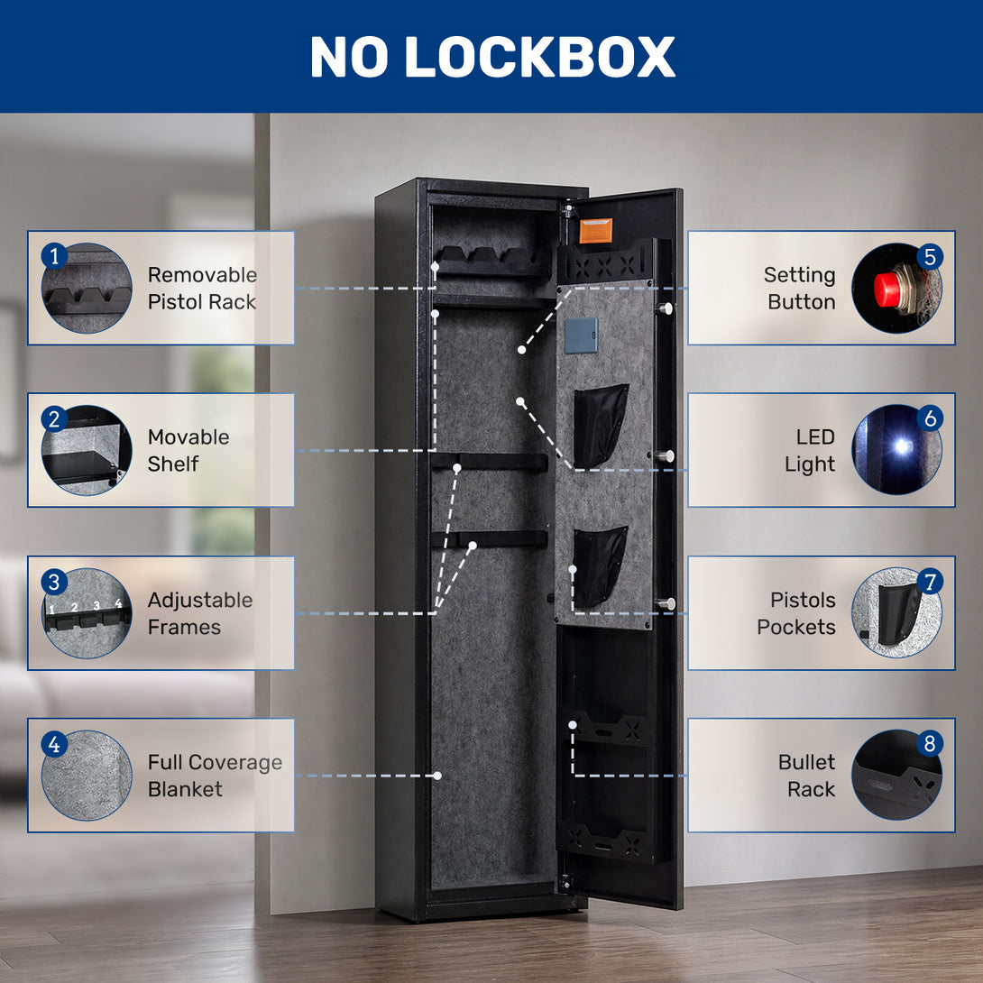 SF0106 Rifle Safe, 6 Long Gun Fingerprints - BlackSmith – Blacksmith