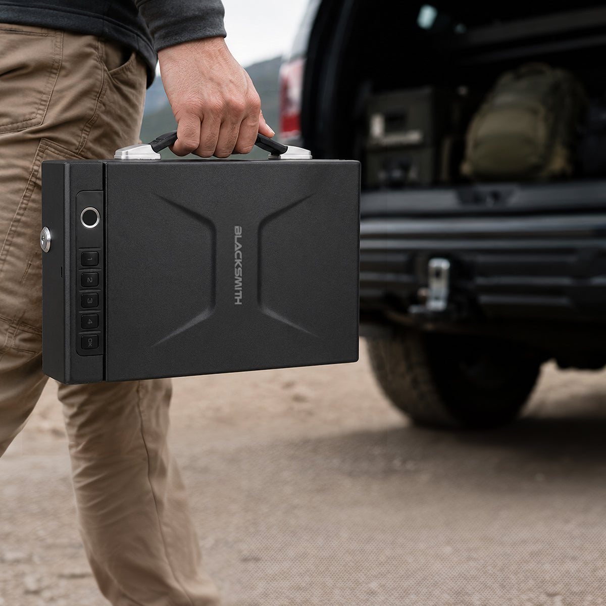 SH06 Pistol Safe, Portable Handle Gun Box Fingerprints APP – Blacksmith