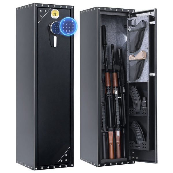 compact-se0104-rifle-safe-5-long-gun-cabinet-digital-panel-front-view