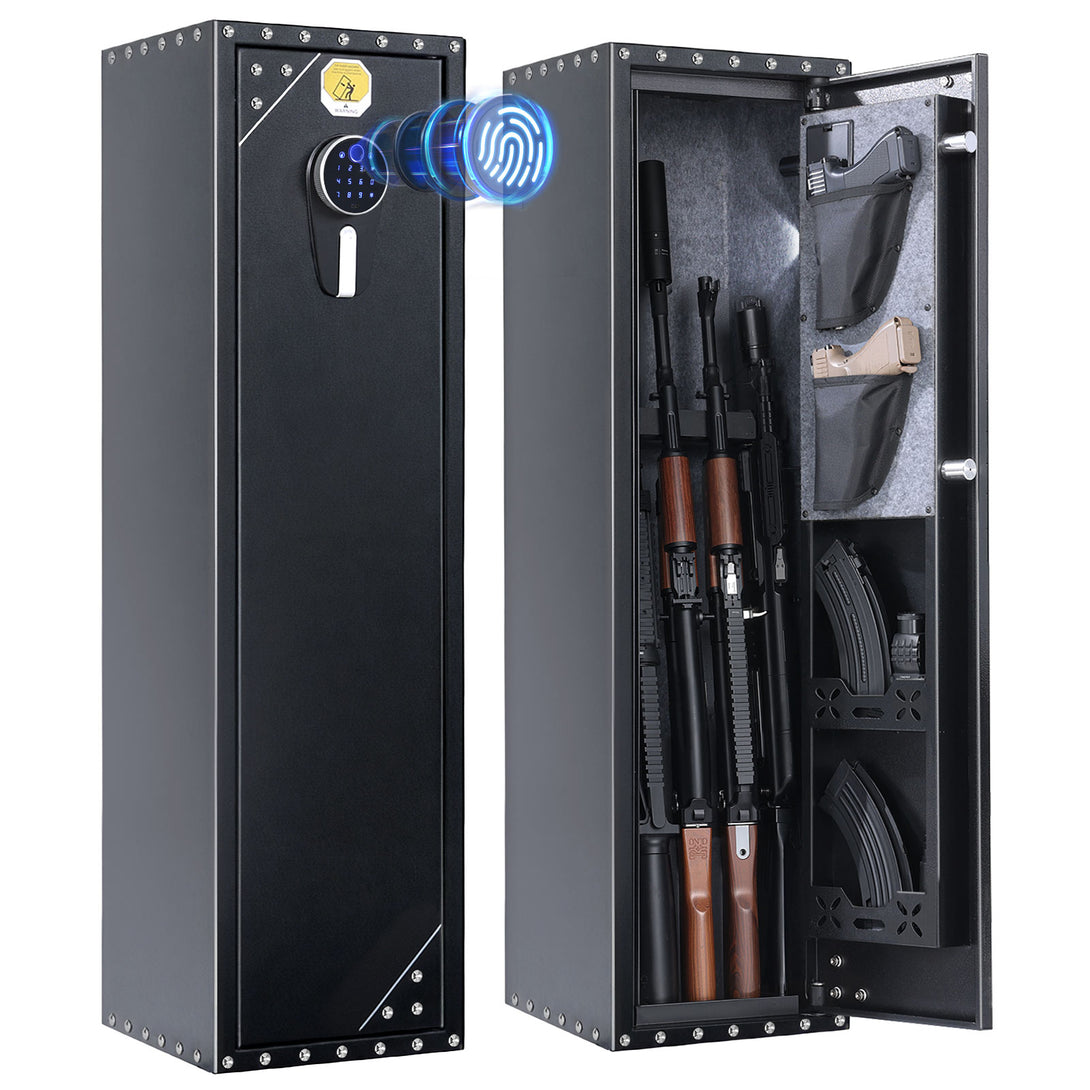 compact-sf0104-rifle-safe-5-long-gun-cabinet-fingerprints-front-view