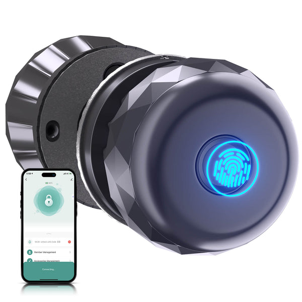 DL0201 Fingerprint Door Knob, Smart APP Control Lock Deadbolt