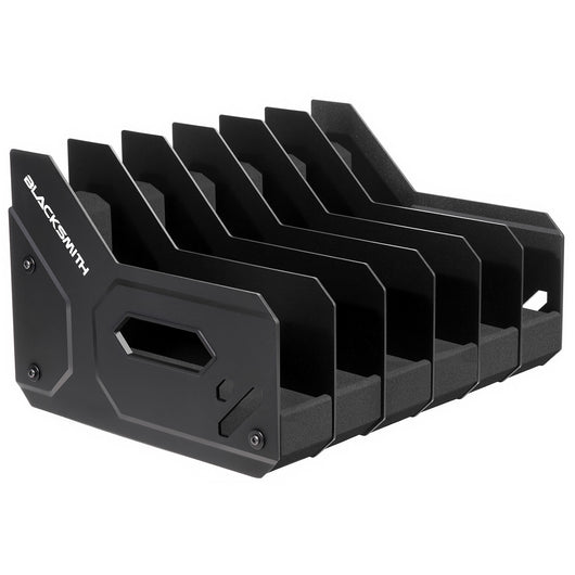 gm-series-pistol-rack-large-soft-foam-handgun-organizer-6-gun-front-view