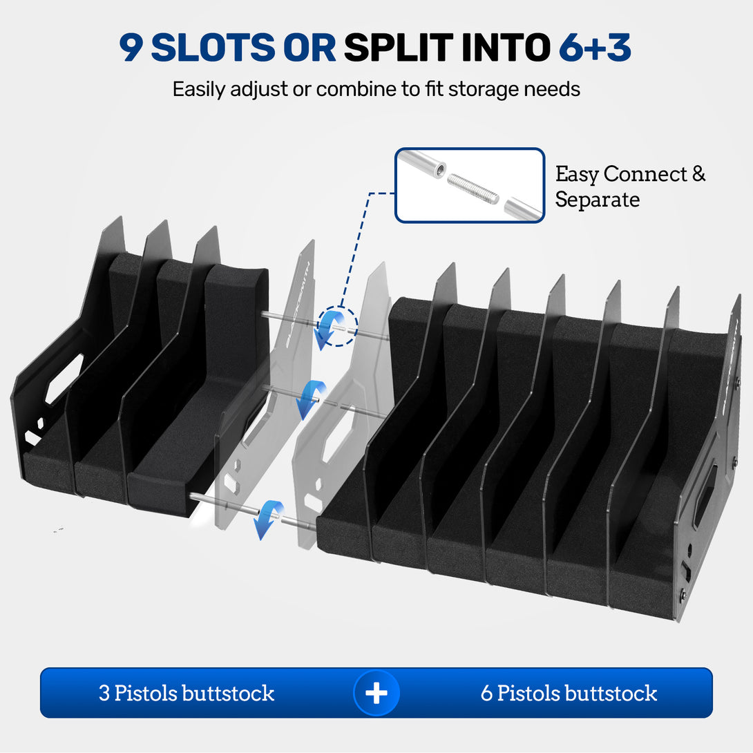 gm-series-pistol-rack-large-soft-foam-handgun-organizer-9-slots-or-split-into-6-3
