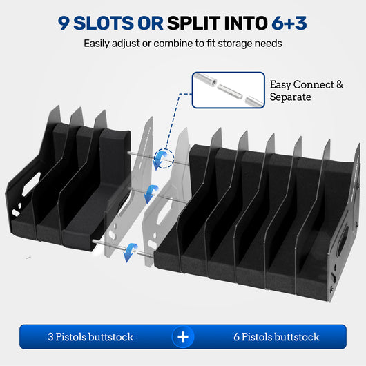gm-series-pistol-rack-large-soft-foam-handgun-organizer-9-slots-or-split-into-6-3