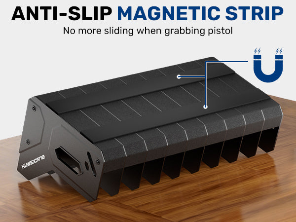 gm-series-pistol-rack-large-soft-foam-handgun-organizer-anti-slip-magnetic-strip