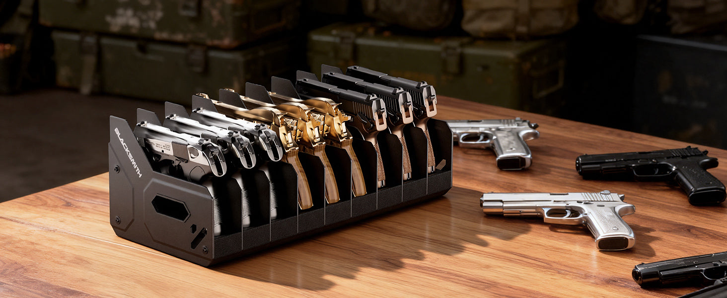 gm-series-pistol-rack-large-soft-foam-handgun-organizer-basement-use