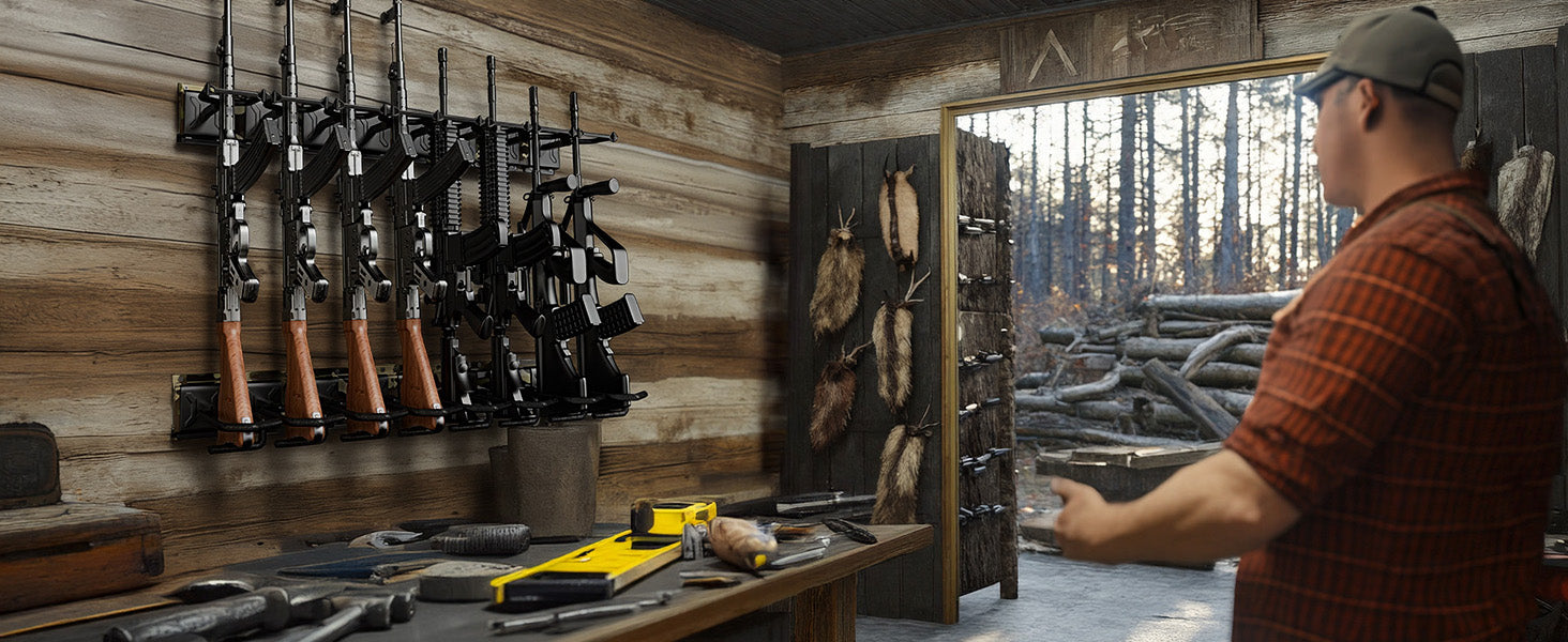 gr-series-rifle-racks-wall-mounted-long-gun-camouflage-hunting-lodge