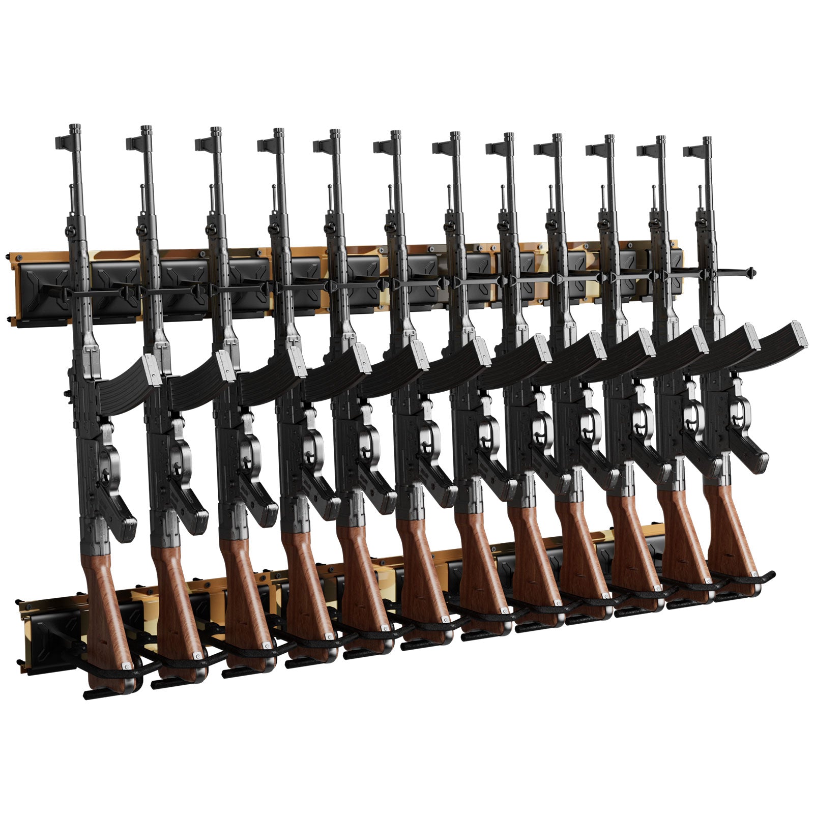 Lr Brand Rack GR Series Rifle Racks, Wall-mounted Long Gun Camo - Blacksmith