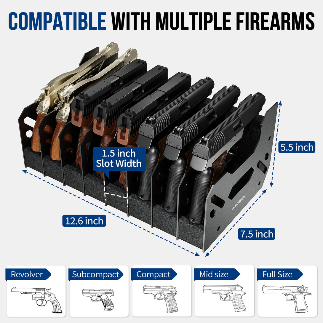 Foam Pistol Rack, Compatible and Sturdy Design - Blacksmith