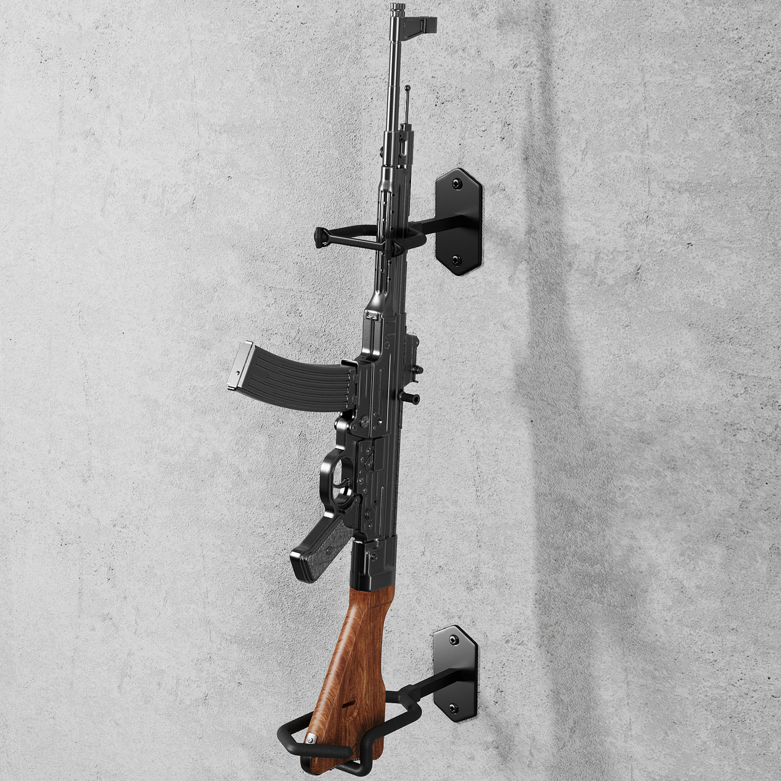 Rifle Racks Wall Mounted, 220 Lbs Load Adjustable - Blacksmith