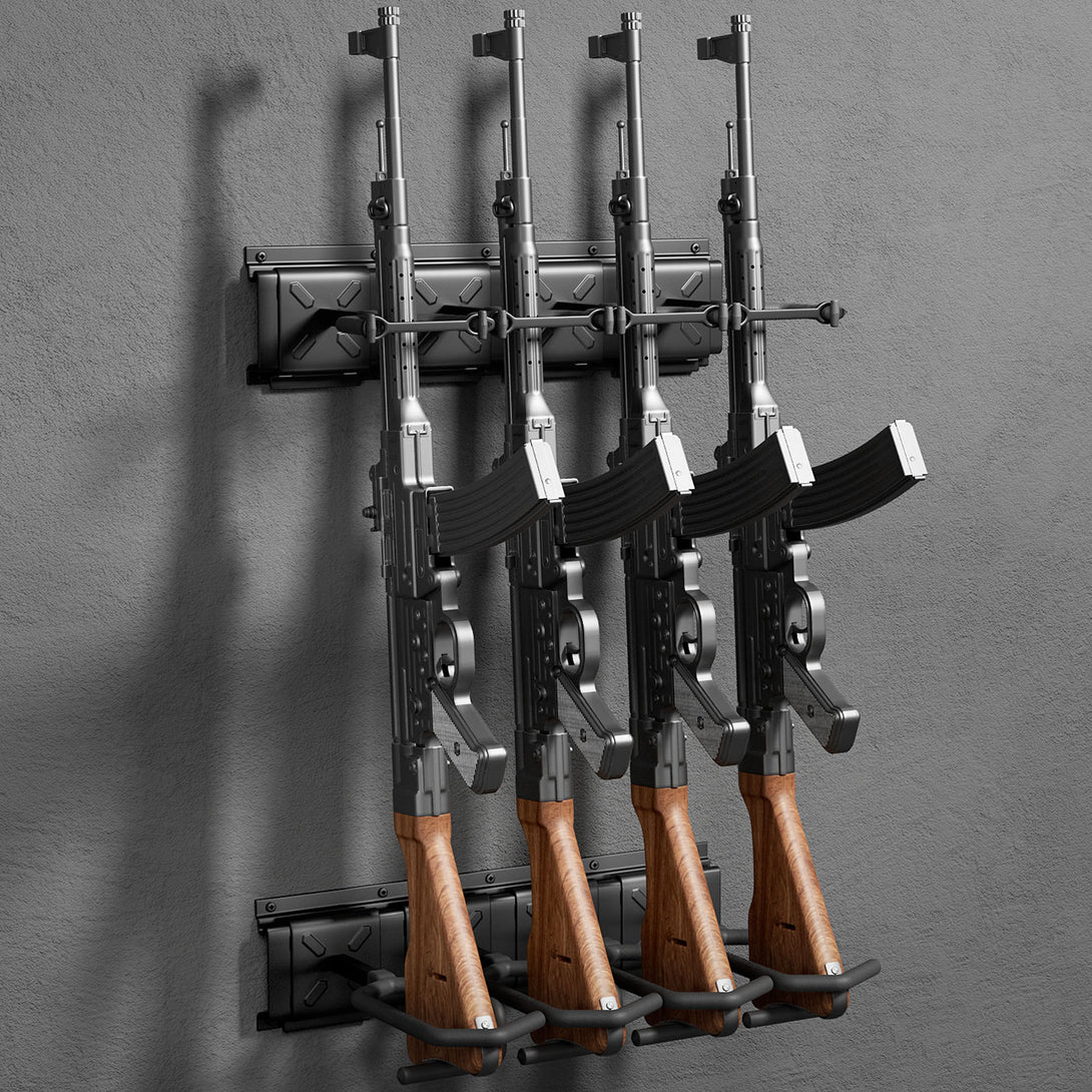 Lr Brand Rack Rifle Racks Wall Mounted, 220 Lbs Load Adjustable - Blacksmith