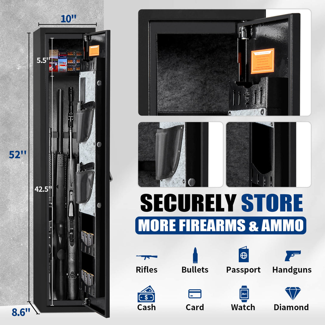 Safety Click Rifle SE0103 Rifle Safe, 3 Long with Digital Lock - Blacksmith