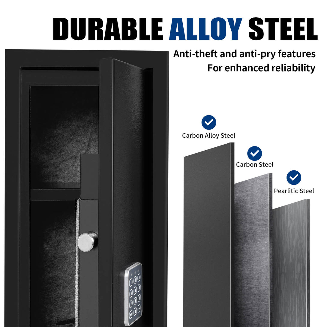 Three Rifle Gun Safe SE0103 Rifle Safe, 3 Long with Digital Lock - Blacksmith
