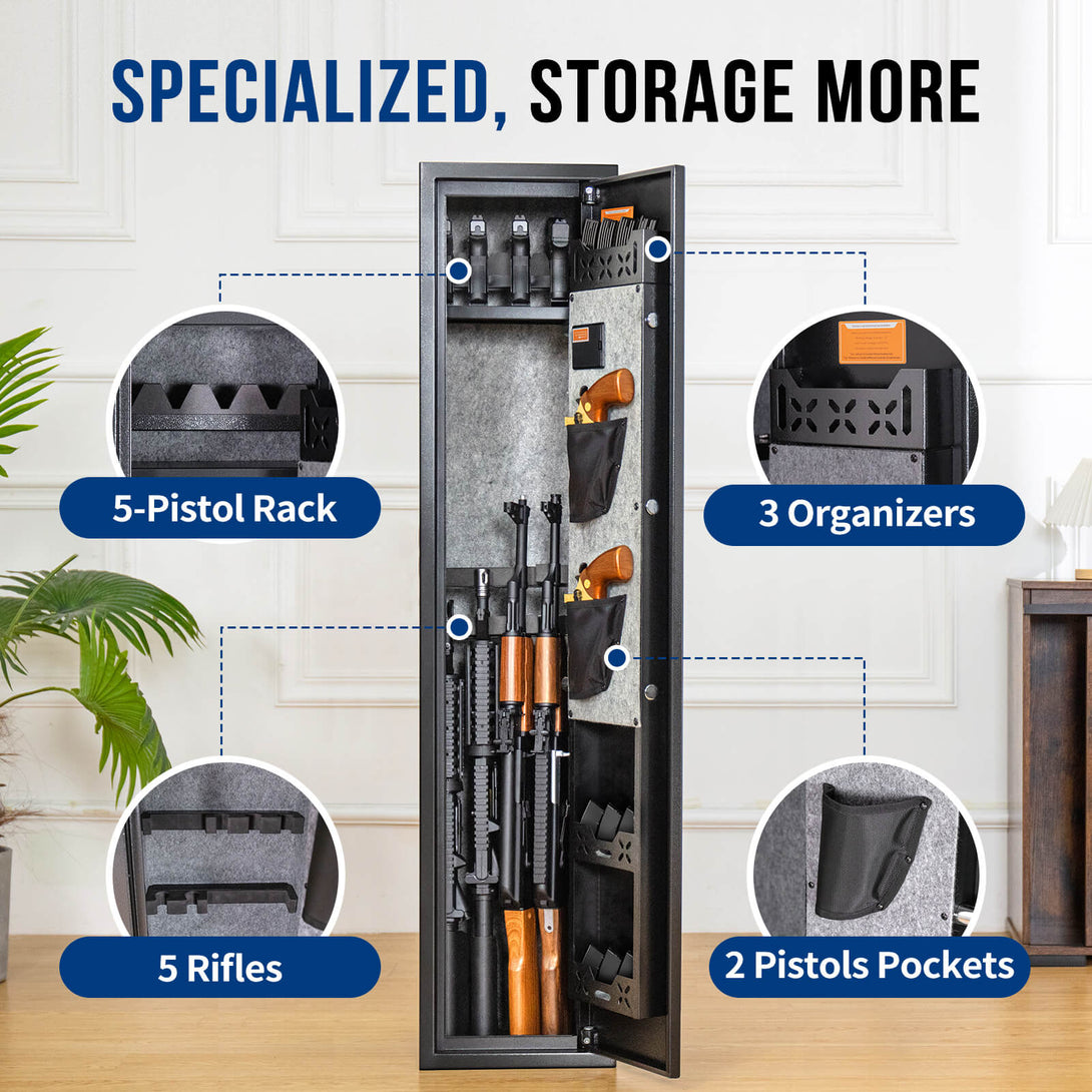 Singular Rifle Safe SE0104 Rifle Safe, 5 Long with Digital Panel - Blacksmith