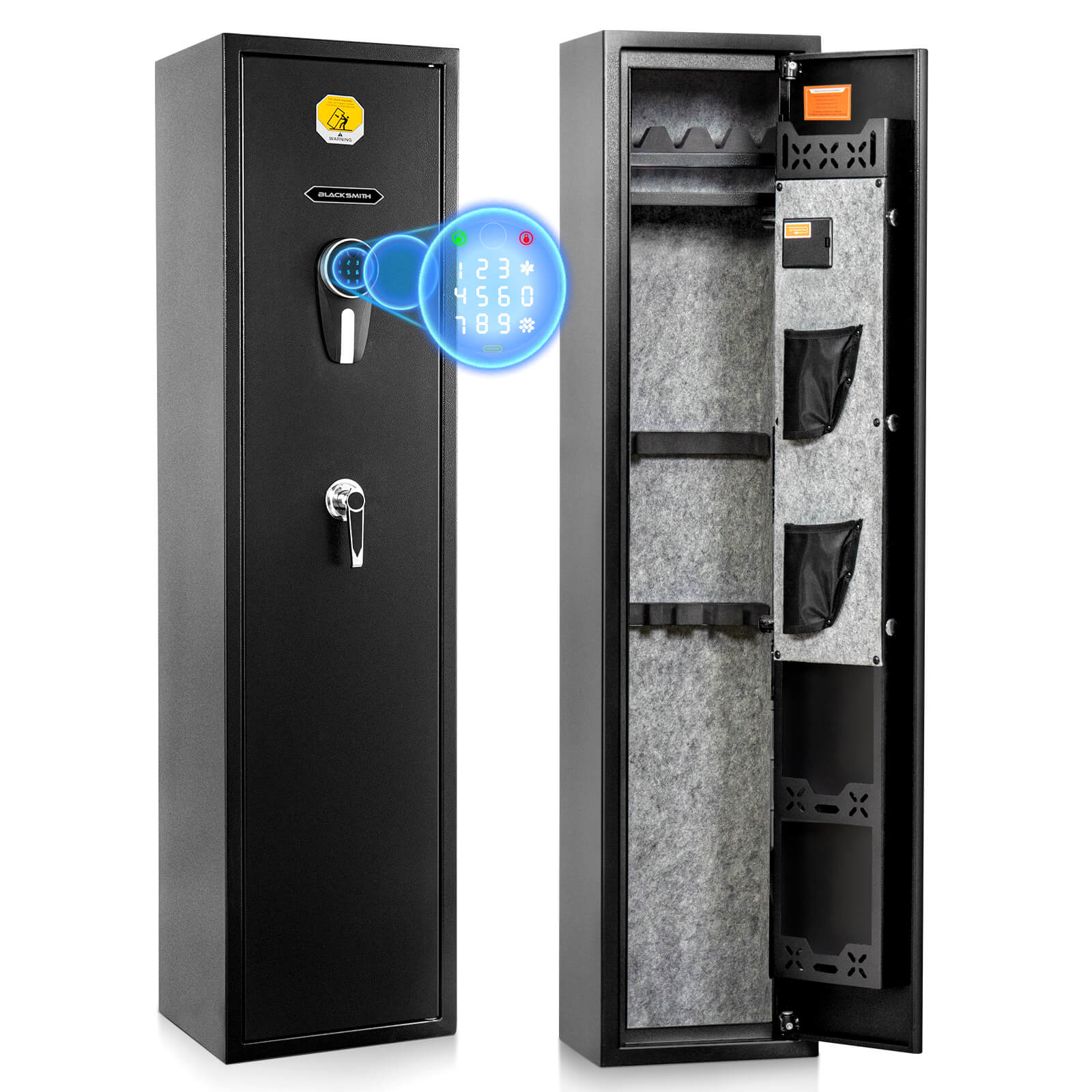 SE0104 Rifle Safe, 5 Long with Digital Panel - Blacksmith