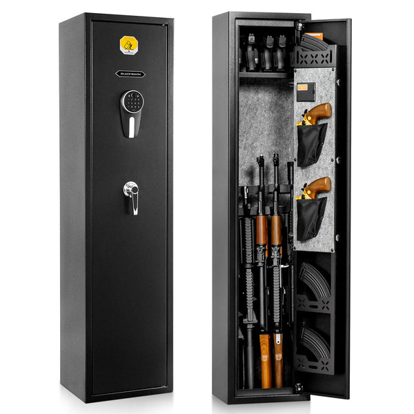 SE0104 Rifle Safe, 5 Long Gun Cabinet with Digital Panel