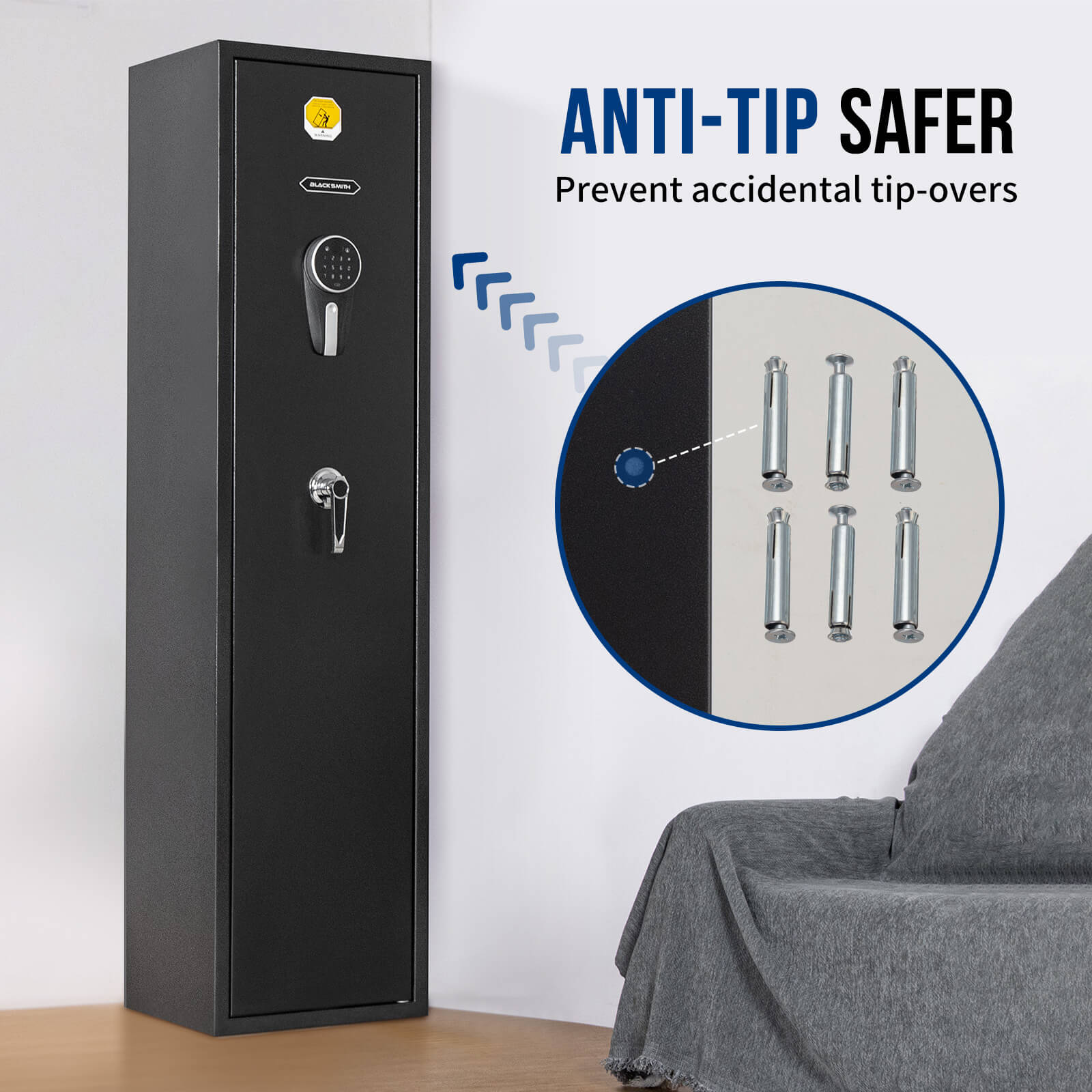 SF0106 Rifle Safe, 6 Long Gun Fingerprints - BlackSmith – Blacksmith