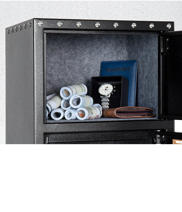 SE0107 Rifle Safe, 6 Long Gun Keypad Separate Lockbox - Blacksmith