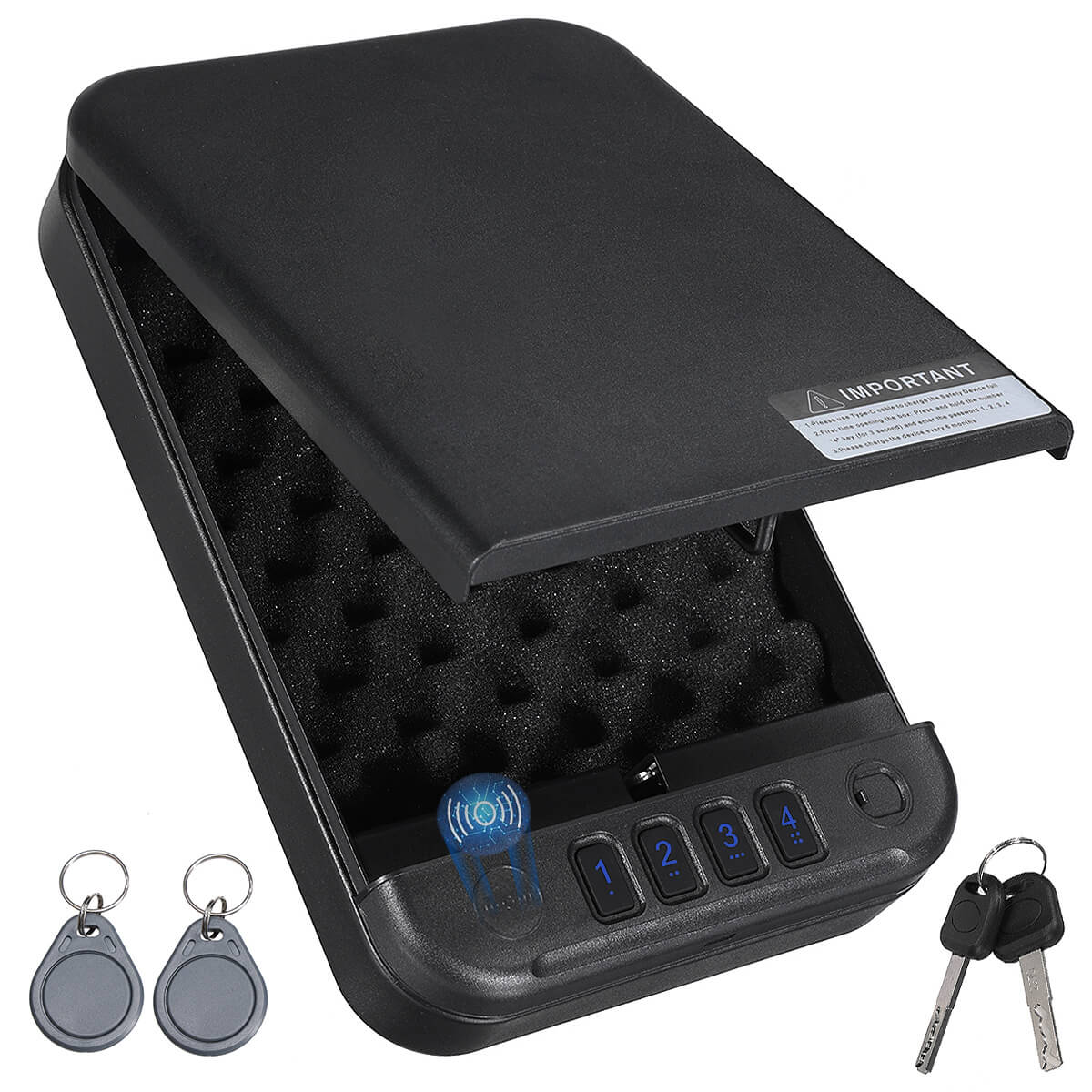SE0301 Pistol Safe Portable Box RFID Electronic Access