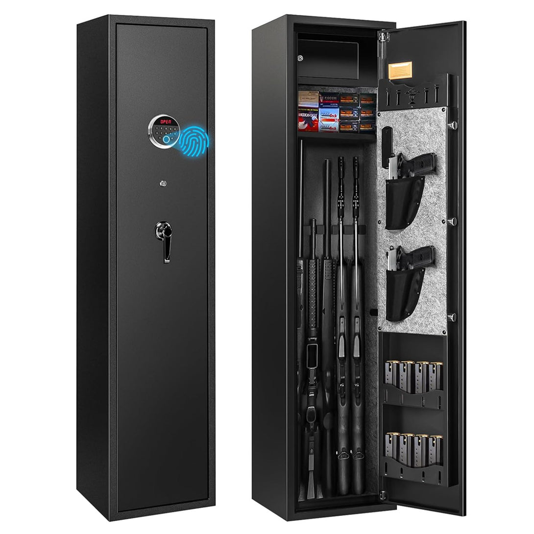 sf0105-rifle-safe-5-long-gun-cabinet-new-Upgraded- with-door-panel-storage
