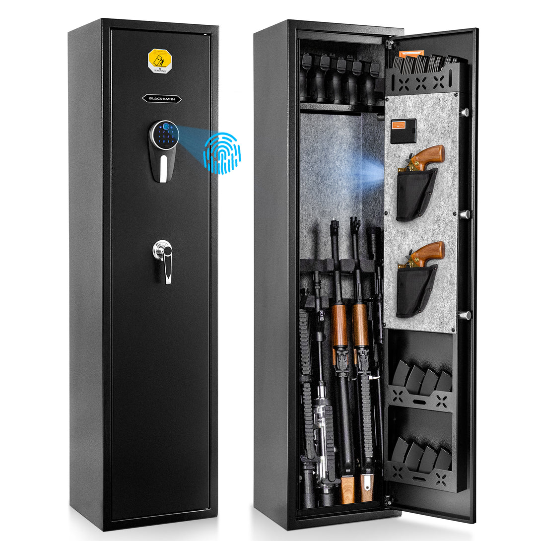 sf0106-rifle-safe-6-long-gun-cabinet-with-fingerprints-no-lock-box-front-view