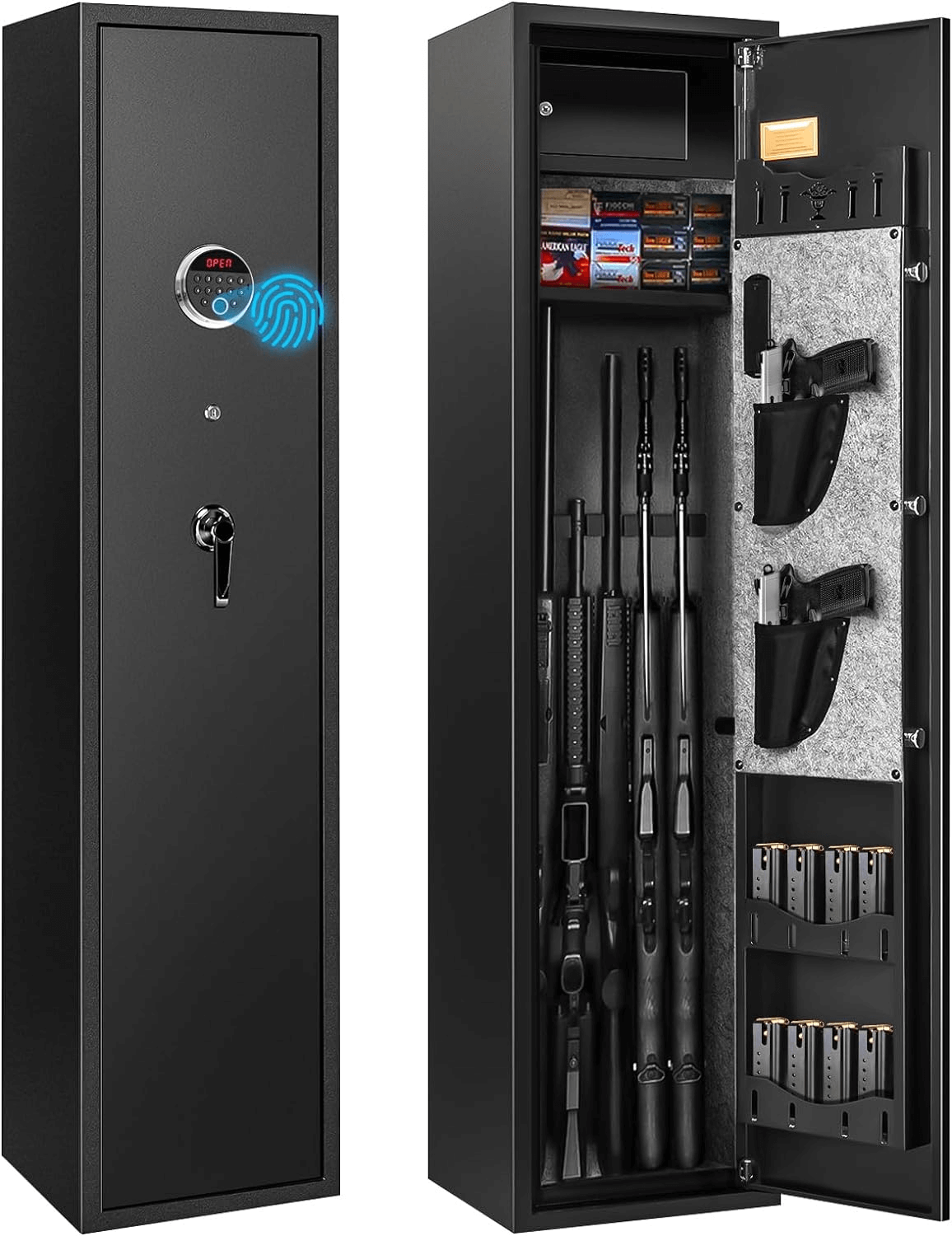 Singular Rifle Safe SF0106 Rifle Safe, 6 Long Gun Fingerprints - BlackSmith – Blacksmith