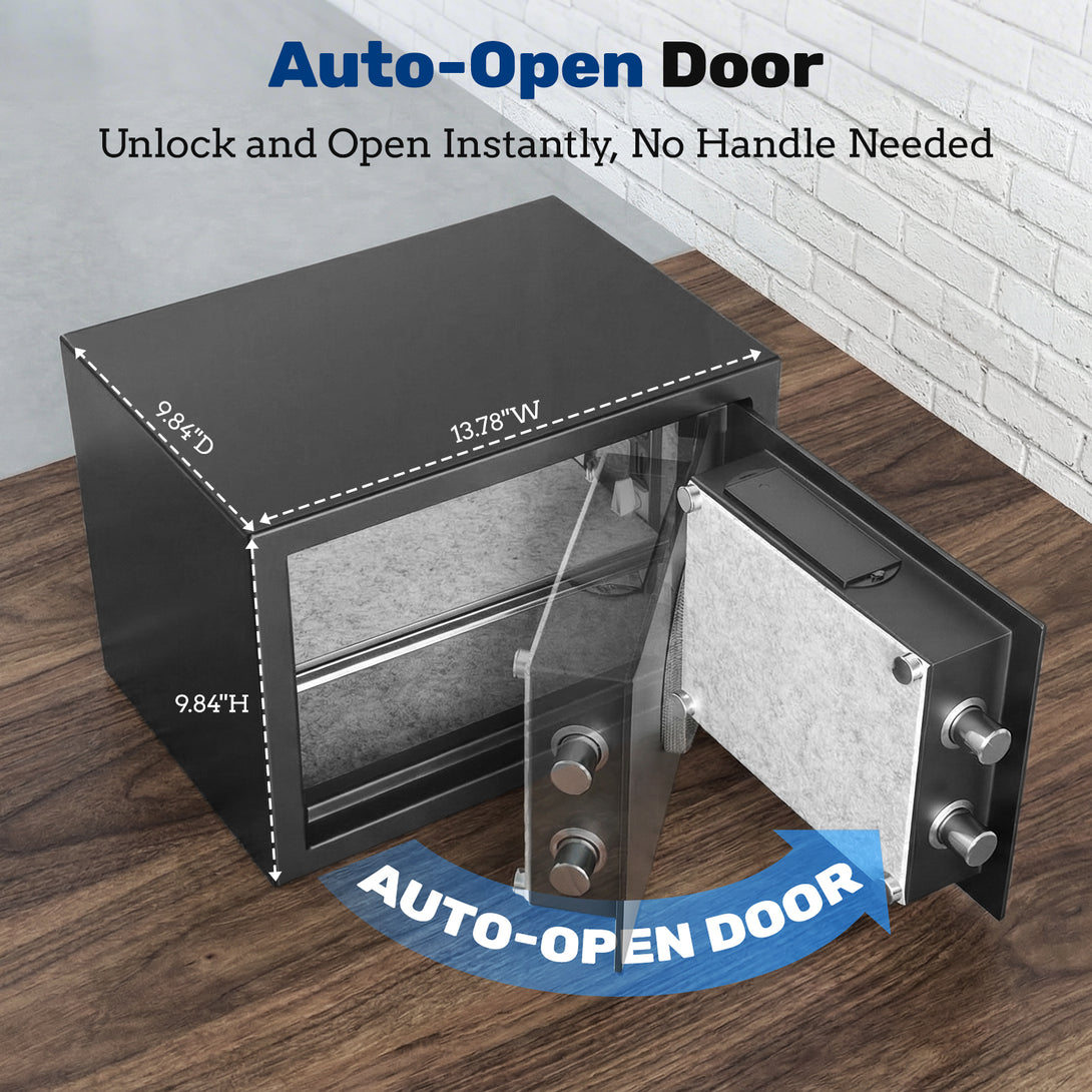 SF0502 Home Safe, Auto-Open 1.0 Cu Ft Biometric - Blacksmith
