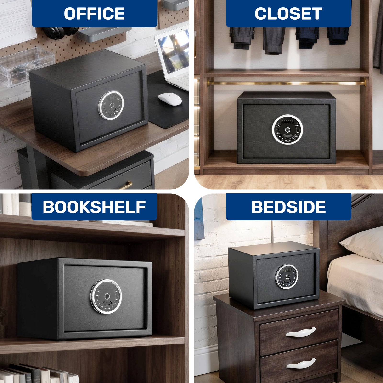 SF0502 Home Safe, Auto-Open 1.0 Cu Ft Biometric - Blacksmith