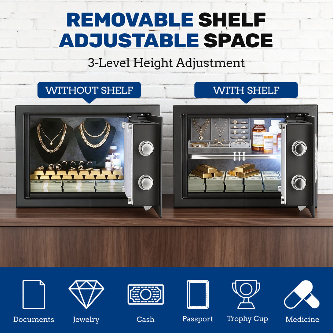 SF0502 Home Safe, Auto-Open 1.0 Cu Ft Biometric - Blacksmith