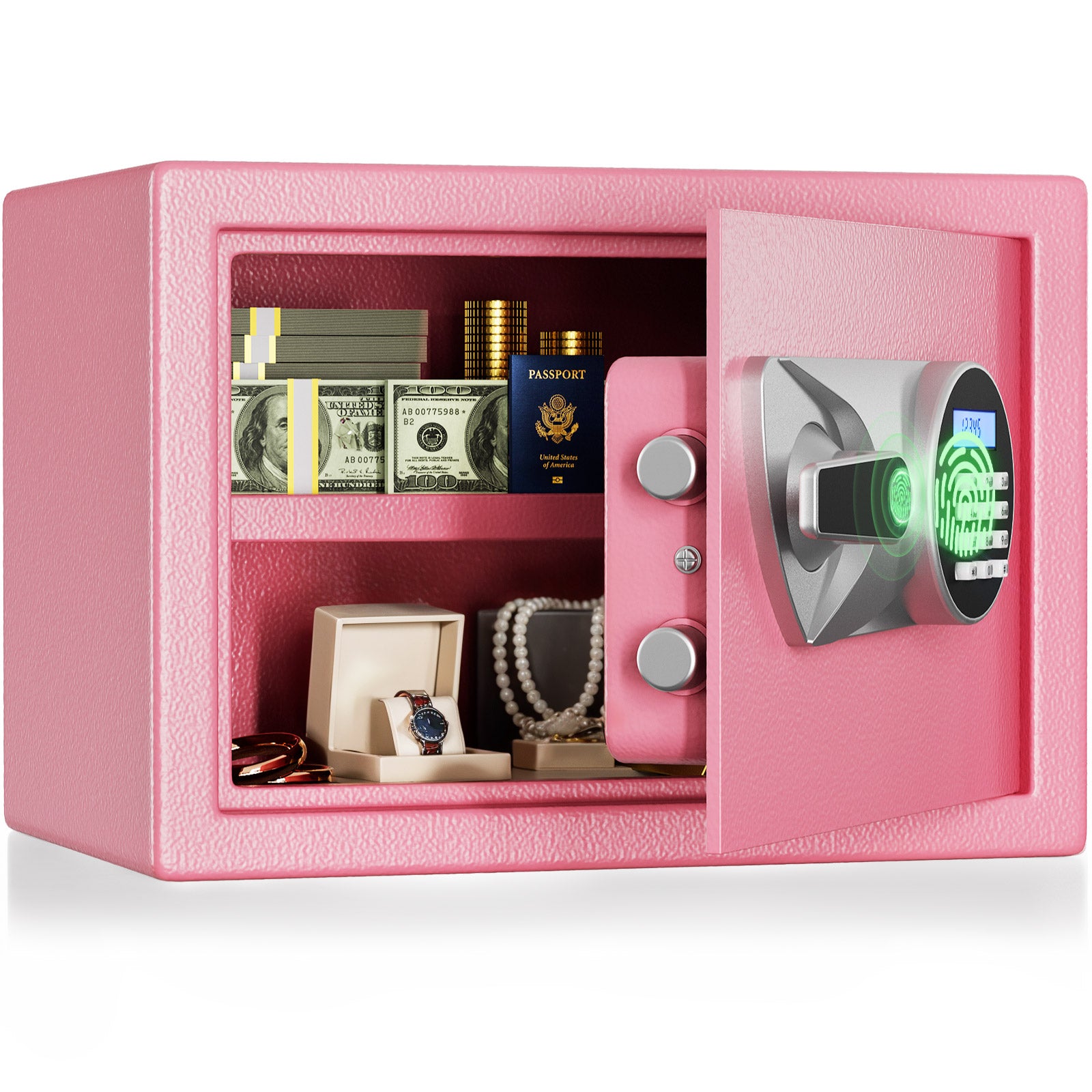 Home Safe, 1.0 Cu Ft Fingerprint Alloy Steel Lock - Blacksmith