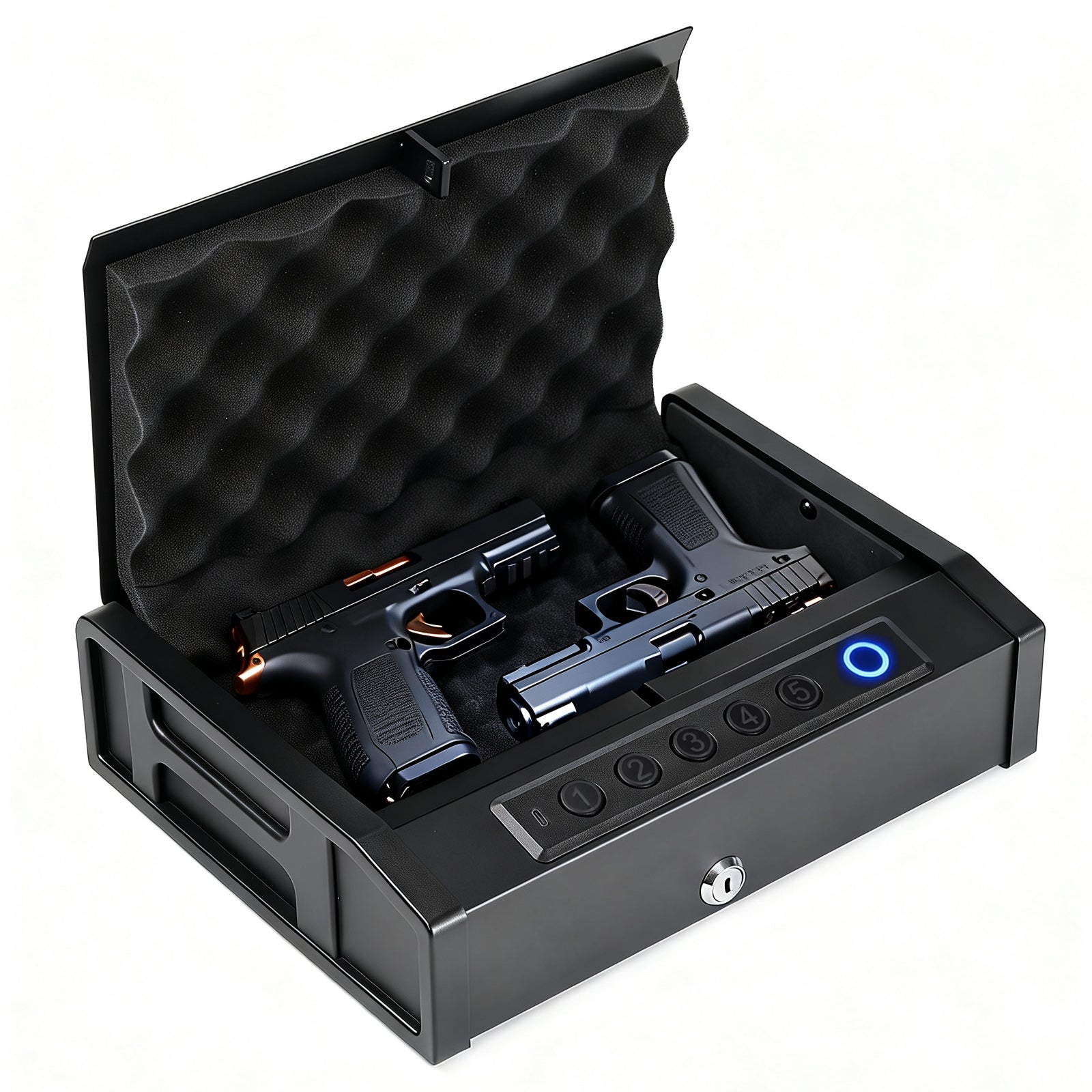 Plastic Gun Box XH-T02 Pistol Safe, Portable Gun Box with Fingerprint - Blacksmith